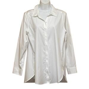 Chico's Classic and Classy Pure Cotton White Button-Up Shirt. 1